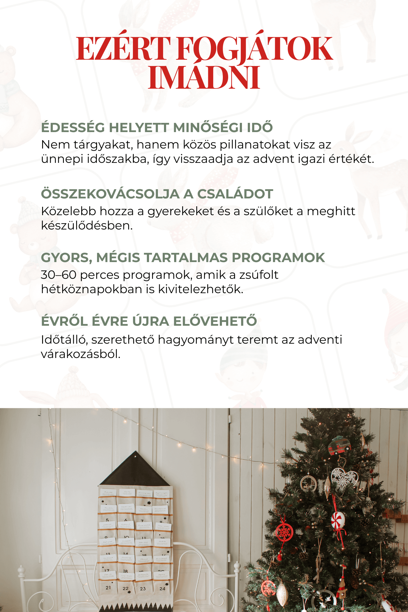 élménykártya adventre – édesség helyett élmények