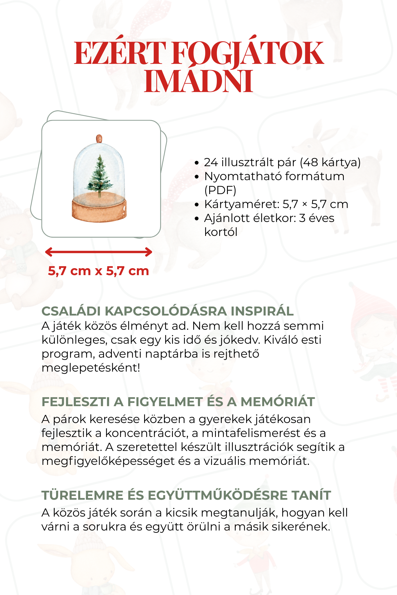 Mesés Advent memóriajáték - nyomtatható - Image 2