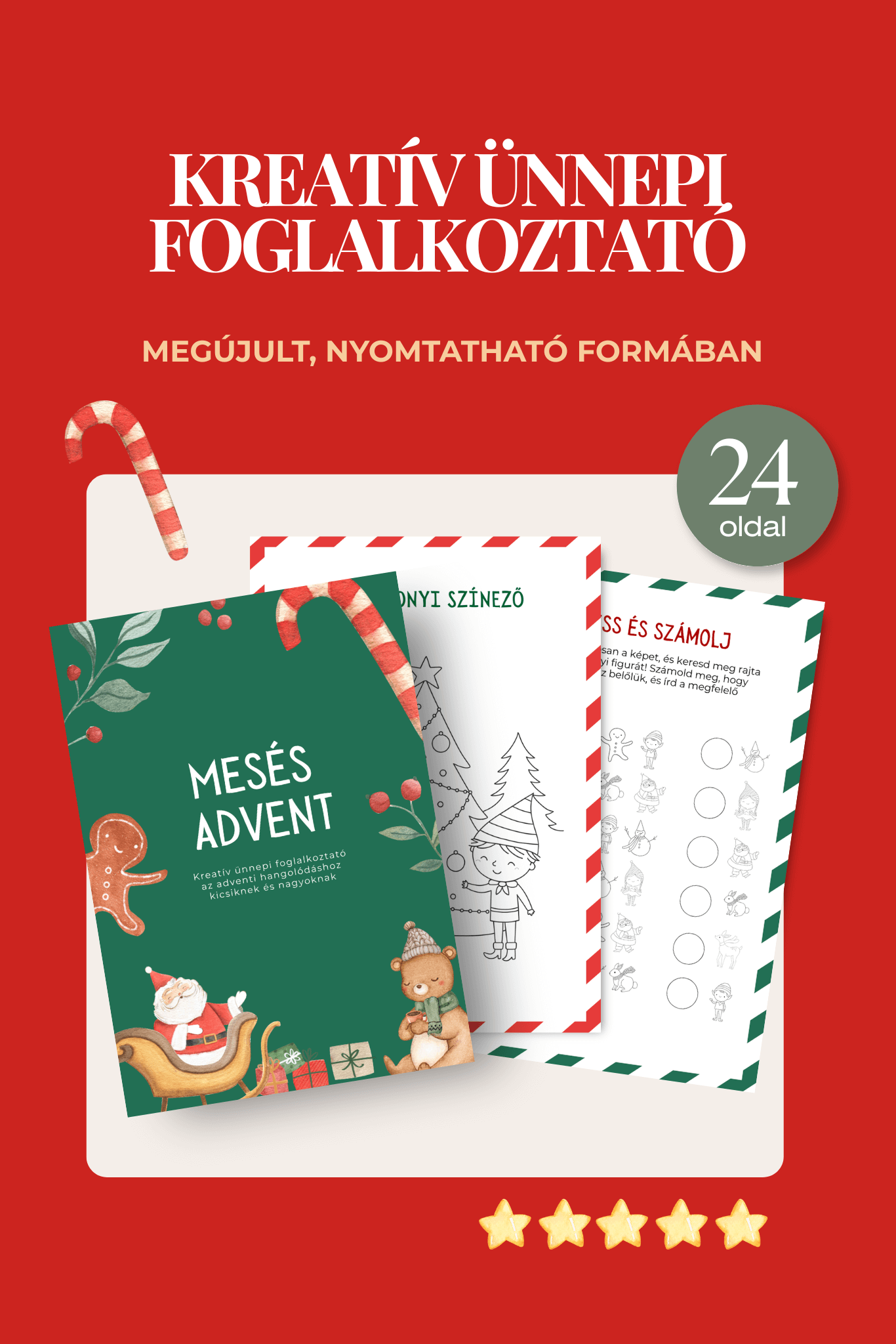 nyomtatható ünnepi foglalkoztató gyerekeknek – 24 feladat