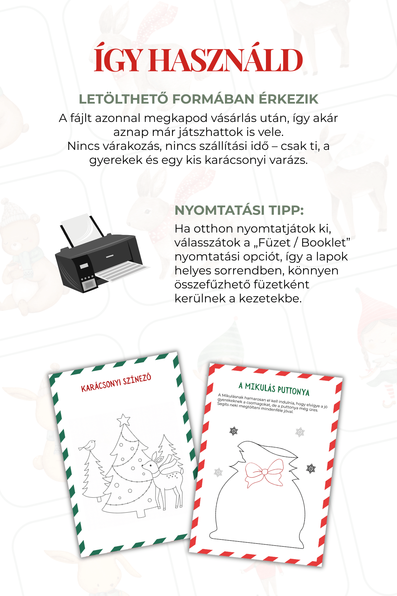adventi foglalkoztató gyerekeknek – nyomtatható játékos feladatok