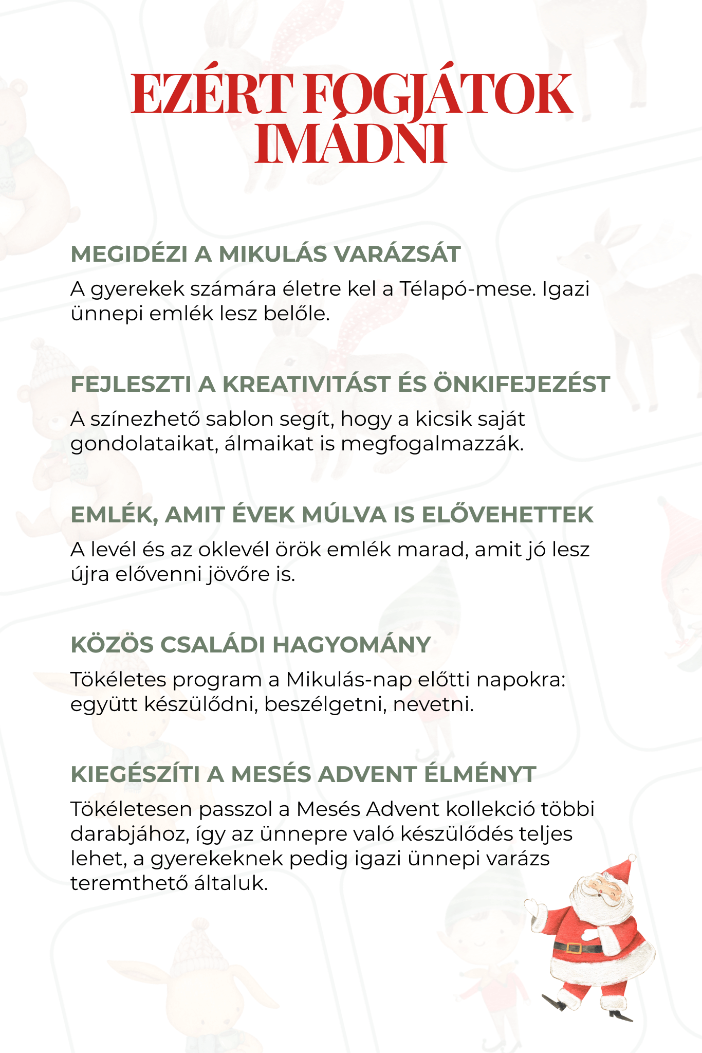 mikulás levél csomag