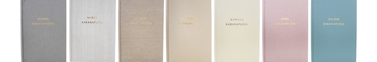 niMin névre szóló babanapló 7 színű borító 