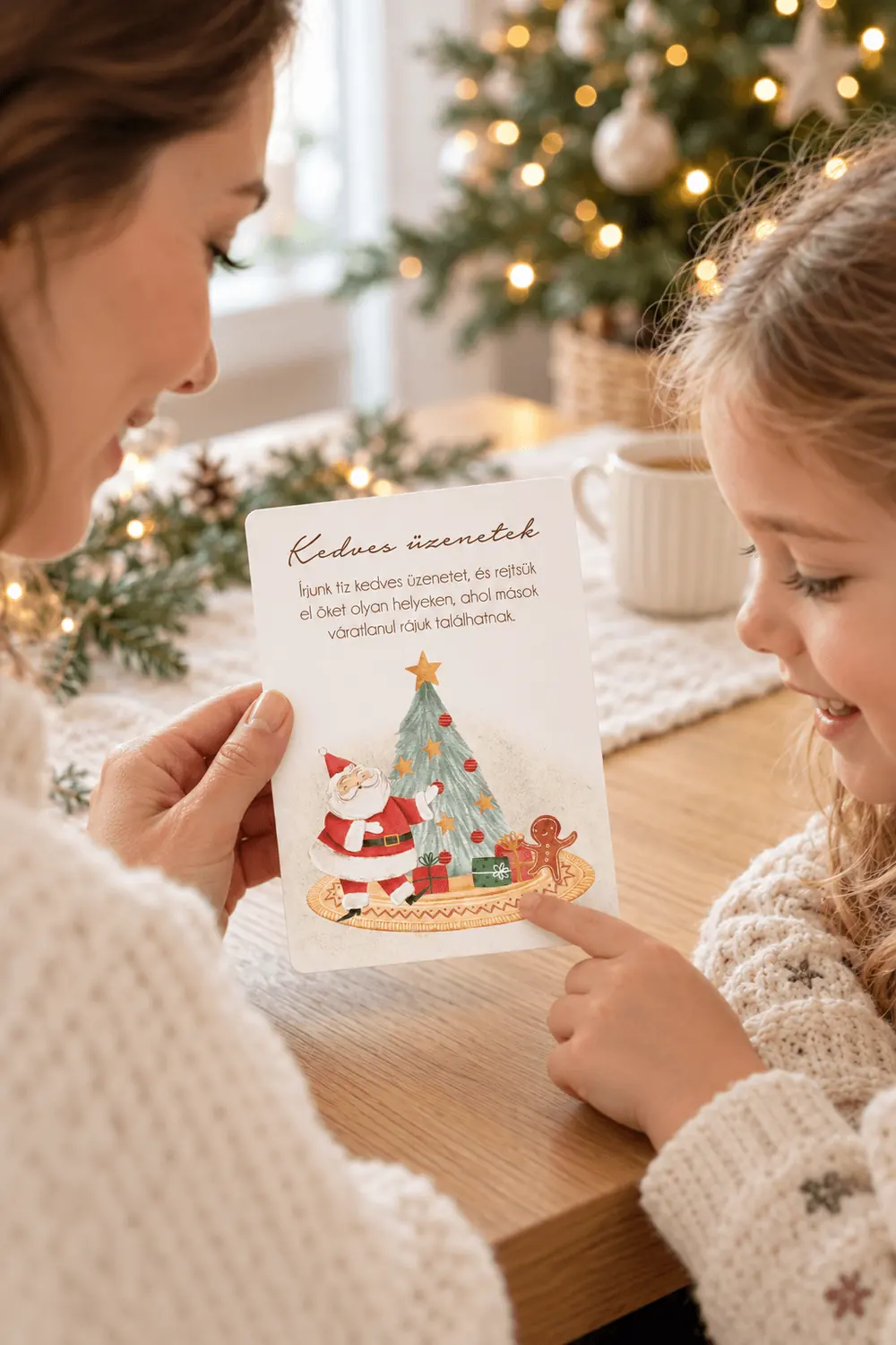 Mesés Advent élménykártyák skandináv stílusú zsebes adventi naptárban