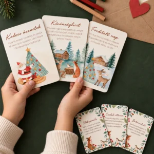 kiegészítő adventi élménykártyák nagyobbaknak 8-12 éveseknek